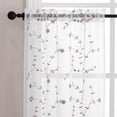 thumbnail image 5 of Kitchen Valance & Tier Curtain Set, Light Filtering Curtains, Joda White/Linen, 5 of 5
