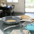 thumbnail image 2 of Chantal 3.Clad Tri-Ply Stainless Steel 10 inch Fry Pan with Ceramic Nonstick Coating, 2 of 5