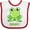 White and Red, variant on Inktastic Ribbit Cute Green Frog Boys or Girls Baby Bib