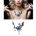 thumbnail image 2 of Collier d'Halloween Dragon Gothique Pendentif Faux Gemme Collier Clavicule, 2 of 9