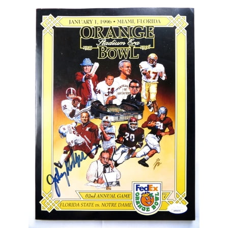 Johnny Rodgers Signed Autographed Program 1996 Orange Bowl Nebraska JSA AH04655