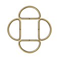 thumbnail image 1 of D Ring Buckle Metal Shoulder Strap for Craft Use 100Pcs Set, 1 of 2
