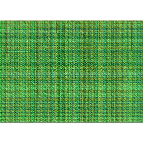 Ahgly Company Machine Washable Indoor Rectangle Transitional Neon Green Area Rugs, 2' x 3'