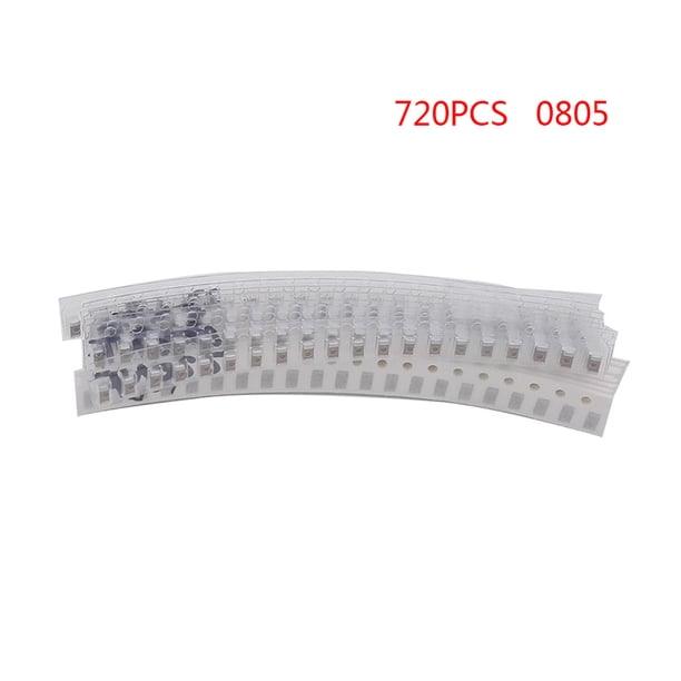 Surtido de condensadores SMD de 720 piezas, 1pF-10uF, conjunto de muestras, condensadores de chip de cerámica multijugador de bricolaje electrónicos, 0805 Jumpingount EL2915-02B