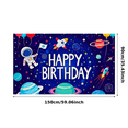 thumbnail image 5 of Astronaut Themed Colorful Happy Birthday Banner Backdrop Background Party Supplies for Birthday Party Decors Photography Props Space Party Decorations, 5 of 8