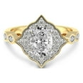 thumbnail image 3 of 4 Carat IGI Certified Oval Shape Lab Grown Diamond Engagement Ring | 14K Yellow Gold | Melody Vintage Halo Diamond Ring | FG-VS1-VS2 Quality Friendly Diamonds, 3 of 4