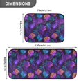 thumbnail image 3 of 2-Piece Kitchen Mat Set Non Slip Washable Floor Mats Decorative Rugs for Kitchen Sink Laundry Neon Palm Leaves Pattern, 3 of 7
