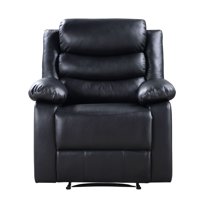 39"L X 38"D X 41"H Power Recliner, Beige/Black PU