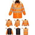 thumbnail image 1 of Portwest URT27 Hi-Vis 7in1 Jacket-Orange-3XL, 1 of 2