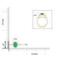 thumbnail image 6 of ANGARA Natural Classic Oval Emerald Halo Ring with Diamond Accents in 14K Yellow Gold for Women (Size-6x4mm) | May Birthstone, Birthday, Anniversary, Jewelry Gift for Women | Natural Emerald Ring, 6 of 10