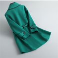 thumbnail image 4 of frariair ​Faux Wool Longline Jacket Featuring Belted Waist Perfect For Professional To Casual Style Shifts​ Green, 4 of 6