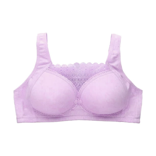 Women's Bra No Underwire Plus Size Front Close Nursing Bras Natural Lift Reversible Brethable