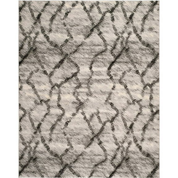 SAFAVIEH Retro Daphne Abstract Area Rug, Light Grey/Black, 4' x 6'