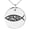 Silver, variant on Stainless Steel Ichthus Jesus Fish Symbol Engraved Small Medallion Circle Charm Pendant Necklace
