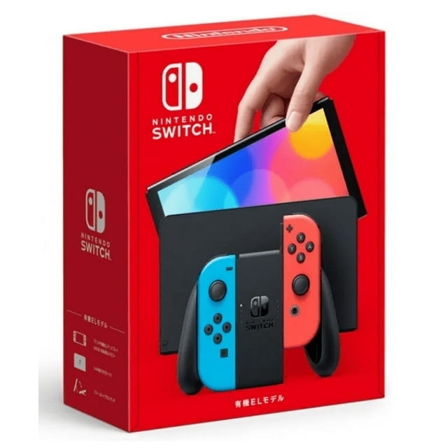 Nintendo Switch OLED Model Game Console System w/ Neon Red & Blue