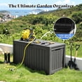 thumbnail image 2 of MINDYES 180 Gallon Deck Box, Jumbo Outdoor Storage for Patio Furniture Cushions, Pool Equipment, Outdoor Tools & More, Black, 2 of 8