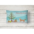 thumbnail image 2 of Carolines Treasures CK3824PW1216 Corgi Husky Mix Christmas Tree Canvas Fabric Decorative Pillow, 2 of 4