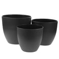 thumbnail image 5 of OUNONA 3-Pack Black Plastic Planter Pots for Indoor and Outdoor Gardening, Flower Plant Containers, 5 of 8