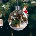 thumbnail image 4 of Christmas Dog Snow Globe Ornament - Festive Puppy Themed Decor, Charming Holiday Accent for Home Desks & Christmas Tree Decorations, E, 1pcs, 4 of 6