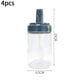 thumbnail image 2 of Juego de 4 tarros de especias de cristal para cocina, tarros de especias con cucharas, 2 of 5