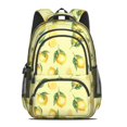 thumbnail image 2 of Lemon and Leaf Yellow Pattern Backpack for School, Cute School Bag with Adjustable Shoulder Straps and Padded Back, 16.9"x12.6"x5.9", 2 of 5