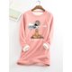 thumbnail image 2 of Gibobby Sudaderas para Mujer Sudadera suelta casual con estampado navideño de manga larga con cuello redondo para mujer de manga larga(Rosa,XL), 2 of 3