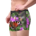 thumbnail image 2 of Fotbe Peacock butterfly Men’s Total Support Pouch Boxer Briefs, X-Temp Cooling, Moisture-Wicking Underwear, Regular, Long-leg and Trunk-XX-Large, 2 of 5