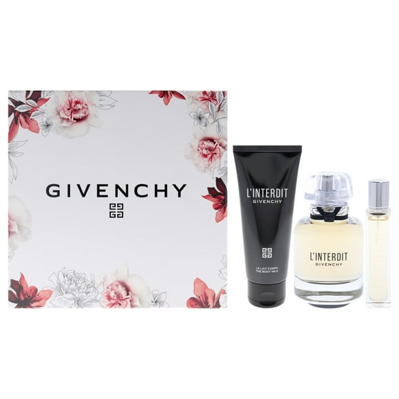 Givenchy LInterdit , 3 Pc Gift Set 2.7oz EDP Spray, 0.42oz EDP Spray, 2.5oz Body Milk