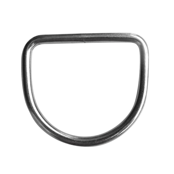 16 anillas en D de acero inoxidable para buceo, para correas de lastre de 2"/5 cm y escalada. 5x50x47 mm
