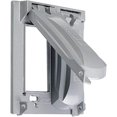 thumbnail image 2 of Hubbell-Bell MX2050S Two Gang Two Device Flat Metal Weatherproof Receptacle Cover, Grey, 2 of 2