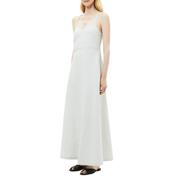 Theory womens Haranna Linen-Blend Maxi Dress, 00