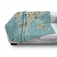 thumbnail image 3 of Wildlife Soft Flannel Fleece Throw Blanket, Graphic World Map Continents Islands Ocean Showing Local Animal Species Concept, Cozy Plush for Indoor and Outdoor Use, 50" x 70", Multicolor, by Ambesonne, 3 of 6