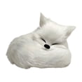 thumbnail image 2 of Simulation Fox Toy Furs Squatting Fox Model Home Decoration Animals World Collectible Gift for Animal Lovers (Fox-White), 2 of 8