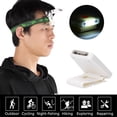 thumbnail image 4 of Linterna frontal de plástico blanca con carga USB, recargable, LED de inducción, para pesca nocturna, con clip para gorra., 4 of 14