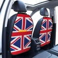 thumbnail image 3 of Fuzoiu English Print 2 Pack Kick Mat Back Seat Protector With 3 Storage Pockets, Universal Car Seat Back Organizer For Kids Pets, Waterproof Backseat Protector For Most Car, 3 of 8