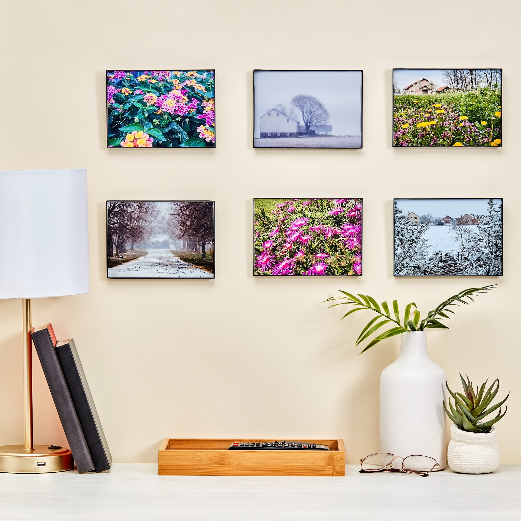 Mainstays – 5x7 Picture Frame – Black Front Loading Wall or Tabletop Photo Frame, Set of 6
