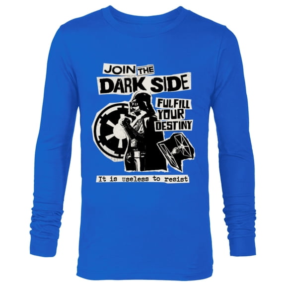 Star Wars Darth Vader Join the Dark Side Destiny Punk Rock - Long Sleeve T-Shirt for Men - Customized-Navy