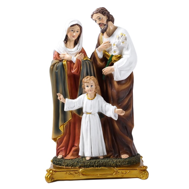 Sagrada Familia Jesús María Estatua Estatuilla Tallada Regalos Religiosos