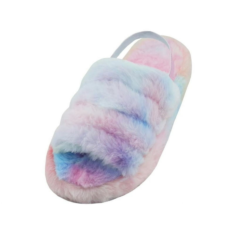 Slingback fur slides sales