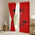 thumbnail image 3 of Feelyou Child Ice Hockey Black Out Curtains, Red Cartoon Curtains Pack of 2 (42x63 Each), 3 of 6