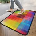 thumbnail image 4 of Colorful Rainbow Checkered Pattern Door Rugs,Washable Non Slip Door Mats Indoor,Decorative Door Mats,Entry Mat Indoor for Entrance,Bedroom,Kitchen,Bathroom,30"x17", 4 of 6