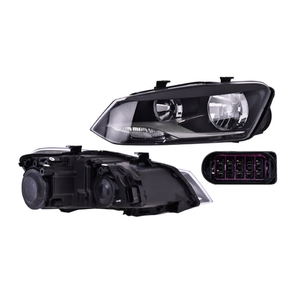 Faro Polo 2013 A 2020 Volkswagen Izq Eléctrico C/Motor P/Halog DEPO .