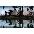 thumbnail image 2 of Hyde, Helen 18x13 Black Ornate Wood Framed with Double Matting Museum Art Print Titled - Moonlight on the Viga Canal, 2 of 4