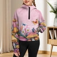 thumbnail image 7 of Chririnla Mushroom Dragonfly Kids Half Zipper Sweatshirts with Pocket Lightweight Athletic Wear Soft Loose Pullover for School Gym Daily Use Size 11-12 Pink, 7 of 7