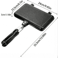 thumbnail image 5 of Double Sided Nonstick Sandwich Pan, Die Cast Aluminum Grill Pan, Breakfast Maker for Toast Panini Waffle, 5 of 8