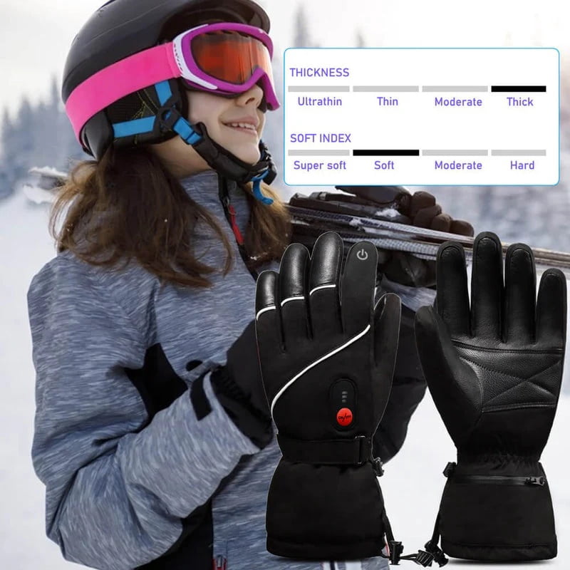 SAVIOR Heated Gloves for Men Rechargeable Waterproof Winter,Machine Washable Electric Heating Ski Glove for Hiking Motorcycling Camping Fishing Cold Weather Hand Warmers
