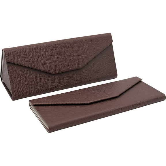 Solid Color Eco Leather Magnetic Folding Hard Case for Sunglasses, Eyeglasses, Reading Glasses