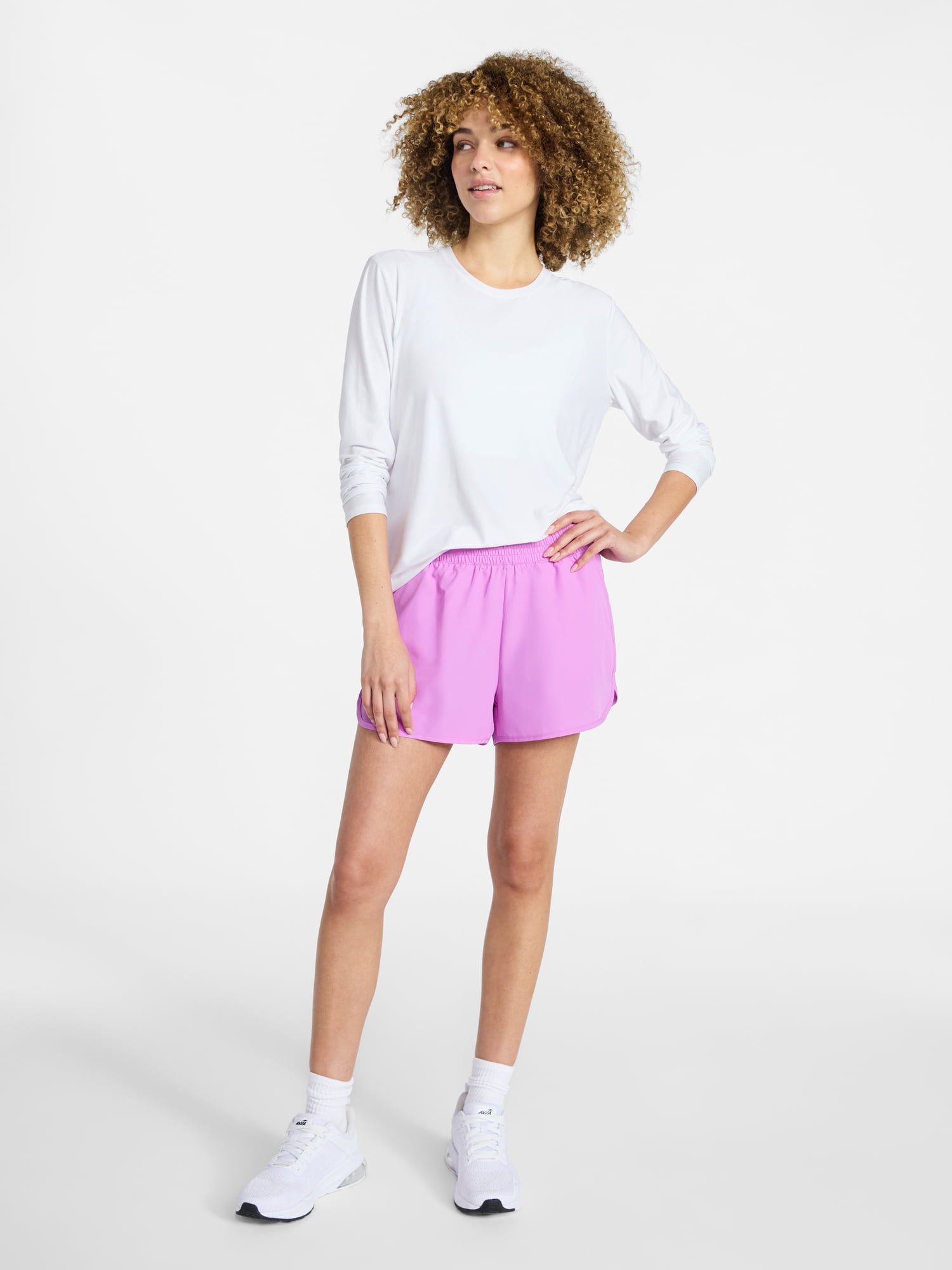 Athletic Works Women's ButterCore Tee with Long Sleeves, Sizes XS-XXXL