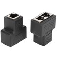 thumbnail image 3 of 2 pcs RJ45 Ethernet splitter 1 to 2-way Ethernet switches for router TV box video camera computer, 3 of 5