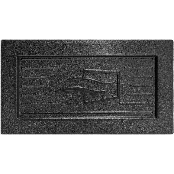 Crawl Space Recessed Foundation Vent Cover - Shallow Depth - Black (for 8"x16" Foundation Openings) COVER ONLY